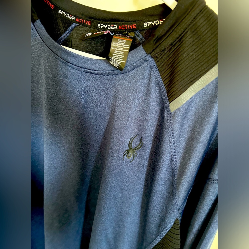 Men’s Spyder Active long sleeve shirt - blue - XL